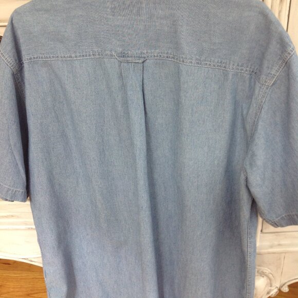 Three 100% Cotton Light Blue Casual Shirts - Picture 4 of 5